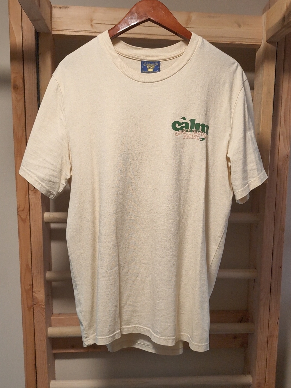 Coney Island Picnic Calm Graphic Cream Men's T-Shirt